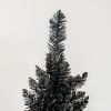 HOMCOM 8' Artificial Pencil Christmas Tree, Slim Xmas Tree with 618 Realistic Branch Tips and Plastic Stand, Black