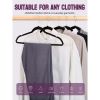 60 Pack, Premium Clothes Hangers Non-Slip Felt Hangers, Sturdy Black Hangers Heavy Duty Coat Hangers, Durable Suit Hangers for Space Saving,