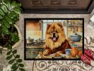 NEW Chow Chow Fall Kitchen Pumpkins Doormat Front Door Mat Indoor Outdoor Rugs for Entryway, Non Slip Washable Low Pile, 18H X 27W