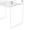 Acrylic Side Table, 2 Tiers Clear Bedside Table with Storage Shelf, Modern Rectangle Acrylic End Desk, Transparent Thick Nightstand for Bedroom
