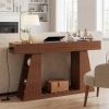 60 Inch Narrow Console Table with Built-in Power Outlet, Farmhouse Sofa Table Behind Couch