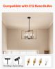 6-Light Chandelier Metal Modern Chandelier Adjustable Height for Ceilings