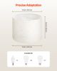 Drum Lamp Shade 2 Set 13 x 13 x 10 inches Medium Round Lampshade (Light Linen)