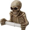 Skull Skeleton Toilet Paper Holder, Bathroom Wall Decoration Figurine Home Office Art Fashion Halloween Props