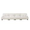 4-Seater Sectional Sofa Modular Deep Seat Sofa Couch , Chenille Sofa Comfy Upholstered Sofa for Living Room, Apartment, Studio, Office,Chenille White
