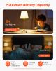 Cordless Table Lamp 2 Pack Rechargeable Battery Desk Lamp Fabric Shade Gold