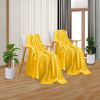 SOGA 2X Yellow Throw Blanket & Bed Sofa Comforter