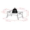 Benito Bed Tray with Curved Top; Foldable Legs