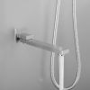 Wall mounted shower system combo with hand shower, 16 inch shower head and tub spout