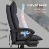 Vinsetto Heated Massage Office Chair with 6 Vibration Points, Heated Office Chair with Footrest, Armrest & Padding, Gray