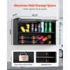 Metal Wall Cabinet, 27.56W x 12.01D x 19.69H Inch, Floating Garage Tool Cabinet with Up-Flip Door and Shelf, 240 lbs Load Capacity, Fit for Garage