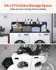 Washer Dryer Countertop, 27.5" Depth x 54" Width, Washer Dryer Wood Top for Laundry Room Organization with 2 Drawers & Shelf