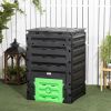 Compost Bin 120 Gallon Lightweight Sturdy with Vents Sliding Doors for Fertile Soil Creation