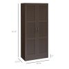 Coffee Pantry Cupboard Cabinet with Storage Shelves for Kitchen Organization