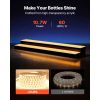 LED Lighted Liquor Bottle Display, 2 Tiers 40 inches, Supports USB, Acrylic Illuminated Home Bar Shelf Display with RF Remote & App Control