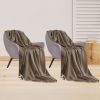 SOGA 2X Coffee Acrylic Knitted Throw Blanket  Couch Bed Sofa Home Decor