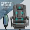 Vinsetto Executive Office Chair Vibration Massage Gray with Reclining Backrest Adjustable Height
