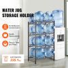 4 Tiers Water Jug Holder, 5 Gallon Water Bottle Holder, Double Row Water Bottle Rack for 8 Bottles, Heavy Duty Water Jug Rack for Kitchen, Office
