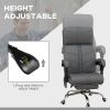 Vinsetto Heated Massage Office Chair 4 Point Vibration Gray PU Leather Reclining Adjustable Height