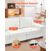 100-Inch Modular 3-Seater Sofa Ã¢â‚¬â€œ Comfy Couch with Deep Seats & Hidden Storage, Modern Design for Living Room, Apartment, or Office, White