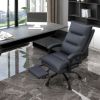 Vinsetto Heated Massage Office Chair with 6 Vibration Points, Heated Office Chair with Footrest, Armrest & Padding, Gray