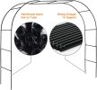 Green Garden Arch Arbors, Trellis for Climbing Plants Outdoor 6-8ft, Two Way Assemble Wedding Decoration Metal Arch