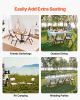 Wooden Folding Chairs with Padded Cushion and Wooden Frame White Set of 2