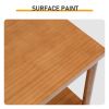 2 Tier Wood End Table, Outdoor Side Table with Storage Shelf, Small Patio Coffee Table