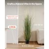 Artificial Grass Plant, 2 Pack 59 inch Faux Reed Flower Grass in Pot