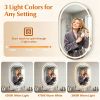 32x20" Oval LED Backlit Bathroom Mirror, 3 Color Temperatures Stepless Dimmable Vanity Mirror
