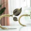 Leaf Shaped Curtain Tieback Holdbacks 2pcs, Handmade Metal Curtain Side Holders for Wall