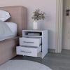 Nightstand Chase: Compact Storage with Shelf & Drawers