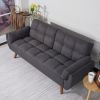 75" Flared Arm Convertible Sleeper Sofa-Dark Gray