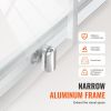 Semi-frameless Shower Door 57.7-59 x 70 in SGCC Tempered Glass 1/4in Chrome