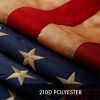 2 Pack American USA Tea-Stained Flag 3x5 Ft Embroidered 420D Polyester Embroidered Stars