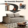 71" 3Setaser Sofa,Corduroy Fabric,Deep Seat Couches,Comfy Loveseat Sofa,No Assembly,1pcs for Living room, Bedroom,Conference room ,Apartment,Camel