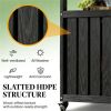 Outdoor bar cart, storage cabinet, shelf, kitchen island, black