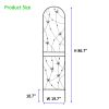 2 Pack Metal Garden Trellis 86.7" x 19.7" Rustproof Trellis for Climbing Plants Outdoor Flower Support Butterfly Deco Black