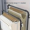 Heavy Duty Double Rod Garment Rack for Hanging Clothes, Freestanding Wardrobe Closet Organizer with Steel Frame