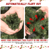Artificial 6ft Green Christmas Tree with 988PVC/Hard Needle Mixed Branch Tips, 300L warm white led, Pine cone