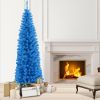 6 Feet Unlit Artificial Christmas Halloween Pencil Tree with Metal Stand