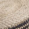 Larissa 18 inch Wide Round Pouf in Natural Hand Braided Jute