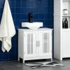 White Bathroom Under Sink Cabinet Vanity Unit with Adjustable Shelf Space Saver