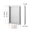 BBQ Access Door, 20W x 27H Inch Single Outdoor Kitchen Door, Stainless Steel Flush Mount Door, Wall Vertical Door with Handle, for BBQ Island
