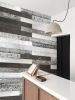 Thermo-treated 1/4 in. x 5 in. x 4 ft. Black/White/Whitewash Mixed Colors Wood Wall Planks 30 Sq. Ft. per Pack