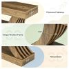 70.9 Inch 3-Tier Console Table Entryway Couch Table Sofa Back Organizer Wood Living Room Decorative Display Shelf