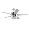 Maree Chrome 52-Inch 5-Blade Lighted Ceiling Fan (Includes Remote)