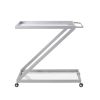 Bar Cart, Bakers Rack,Home Serving Bar Cart With Lockable Wheels, Wine Rolling Cart ,Tempered Glass Shelves For Kitchen Dining Living Room