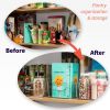 Plastic Pantry Organization and Storage Bins with Removable Dividers Ã¢â‚¬â€œ XL Perfect Kitchen / Refrigerator/ Cabinet Organizers, 2 Pack