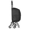 Stair Climber Trolley Dolly, 36L Folding Shopping Cart, Grocery Cart Trolley Laundry Stair Climbing Handcart with 6 Wheels & Oxford Cloth Bag, Foldabl